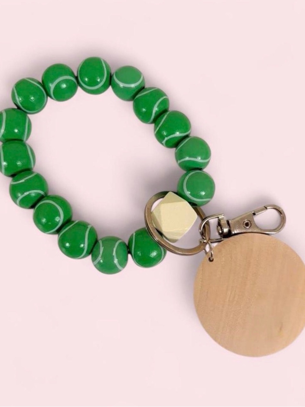 tennis ball wristlet keychain